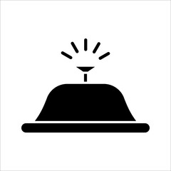 Hotel Bell Icon. Reception bell line icon. Service bell line icon, outline vector sign, linear style pictogram isolated on white background.