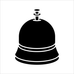 Hotel Bell Icon. Reception bell line icon. Service bell line icon, outline vector sign, linear style pictogram isolated on white background.