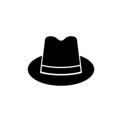 Graphic flat hat icon for your design and website