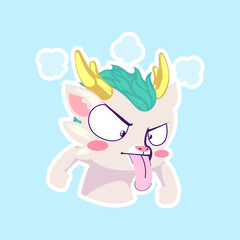cute dragon drawing cartoon, dragon sticker