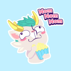 cute dragon drawing cartoon, dragon sticker