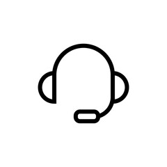 Graphic flat headphone icon for your design and website