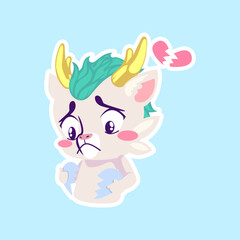 cute dragon drawing cartoon, dragon sticker