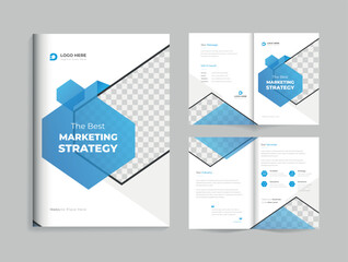 Corporate modern multipurpose company bifold brochure template design