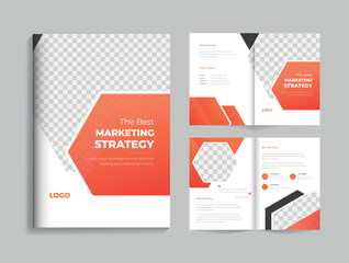 Corporate modern multipurpose company bifold brochure template design