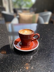 cup of coffee on table