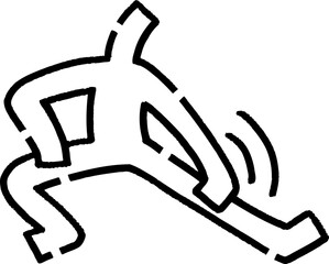 体操をする棒人間