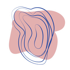 Abstract Hand drawn Line art Shape