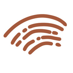 Hand drawn Abstract striped Shape