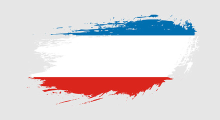 Free hand drawn grunge flag of Crimea on isolated white background