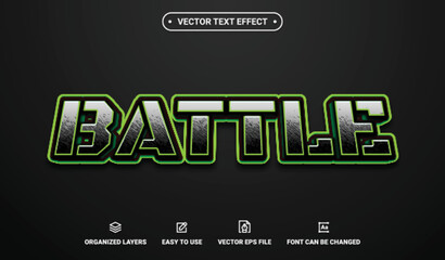 Battle Editable Vector Text Effect.