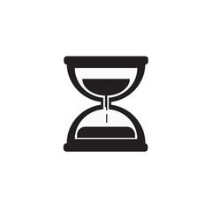 Graphic flat hourglass icon for your design and website