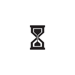 Graphic flat hourglass icon for your design and website