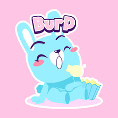 cute little bunny drawing cartoon, rabbit sticker