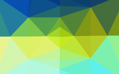 Light Blue, Yellow vector abstract polygonal layout.