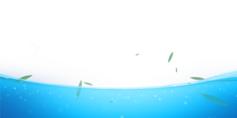 Liquid water with bubble transparent background