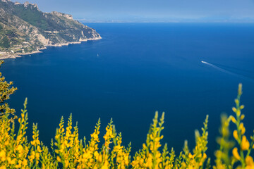 Fototapeta premium Amalfi Coast from idyllic gardens of Ravello, Campania, Italy, Southern Europe