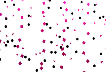 Light Pink vector layout with circles, lines, rectangles.