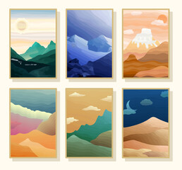 Fototapeta na wymiar Vector ocean view with lighthouse. Flat cartoon illustration with mountains, hills and clouds in the background.