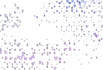 Light Green vector pattern with ABC symbols.