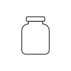 Graphic flat jar icon for your design and website