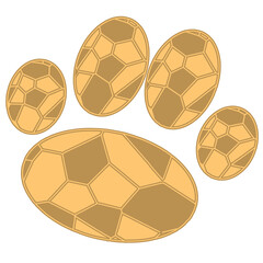 SOCCER BALL PAW PRINT