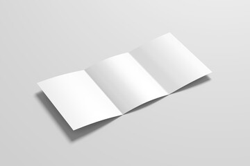 Opened A4 trifold brochure mockup