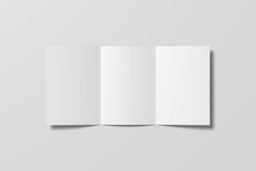 A4 trifold brochure mockup top view