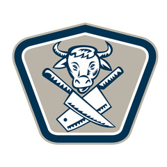 Butcher Knife Cow Head Shield