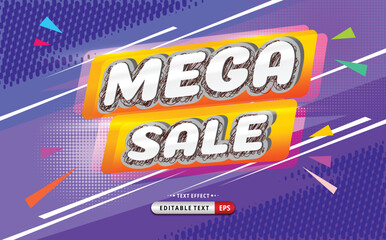 editable text effects. cheerful effect for discount shop promo