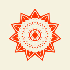 asian mandala vector illustration, blooming lotus