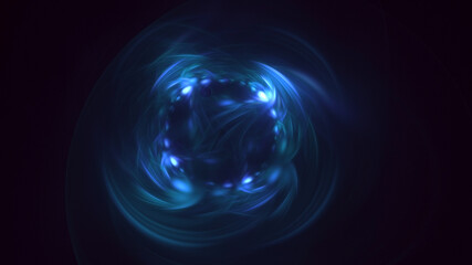 3D rendering abstract circle light background