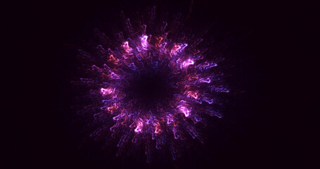 Fototapeta premium 3D rendering abstract circle light background
