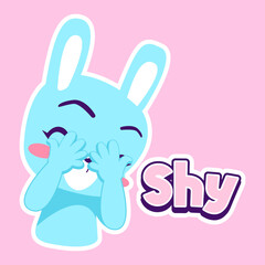 cute little bunny drawing cartoon, rabbit sticker