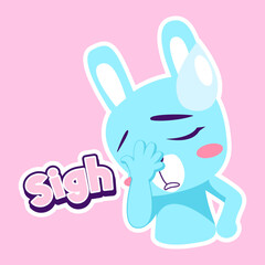cute little bunny drawing cartoon, rabbit sticker