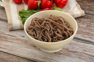 Asian cuisine - soba in the bowl