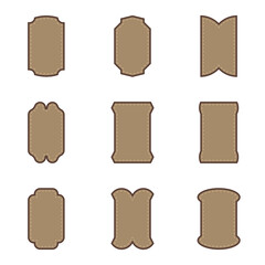 Brown vintage label. Vintage frame.