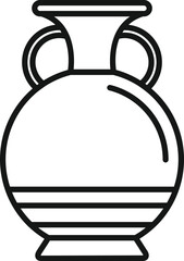 Amphora icon outline vector. Ancient vase. Old wine