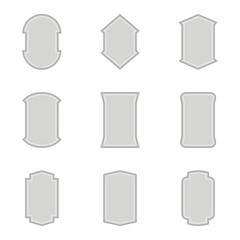 Grey vintage label. Vintage frame.