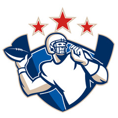 Gridiron Football Quarterback Throw Ball