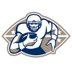 American Football Runningback  Star Front