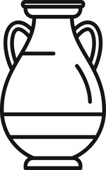 Amphora shape icon outline vector. Ancient vase. Jar pot