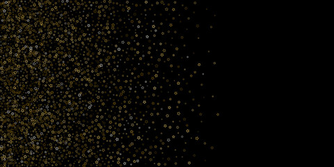 Gold Glitter Stars. Luxury Shiny Confetti.