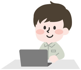 工事現場や工場で働く社員のイラスト