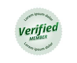 Circle green Verified Merchant  Logo Badge