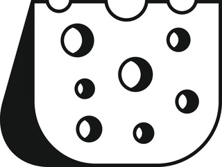 Cheese piece icon simple vector. Milk factory. Farm process