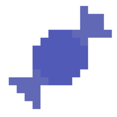 Obraz premium 飴玉 青 ドット絵 アイコン