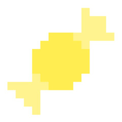 Obraz premium 飴玉 黄色 ドット絵 アイコン