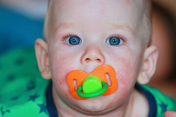 baby newborn with pacifier cute baby