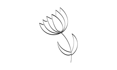 Floral Art.  flower drawing with line-art. Drawing vector graphics with floral pattern for design.